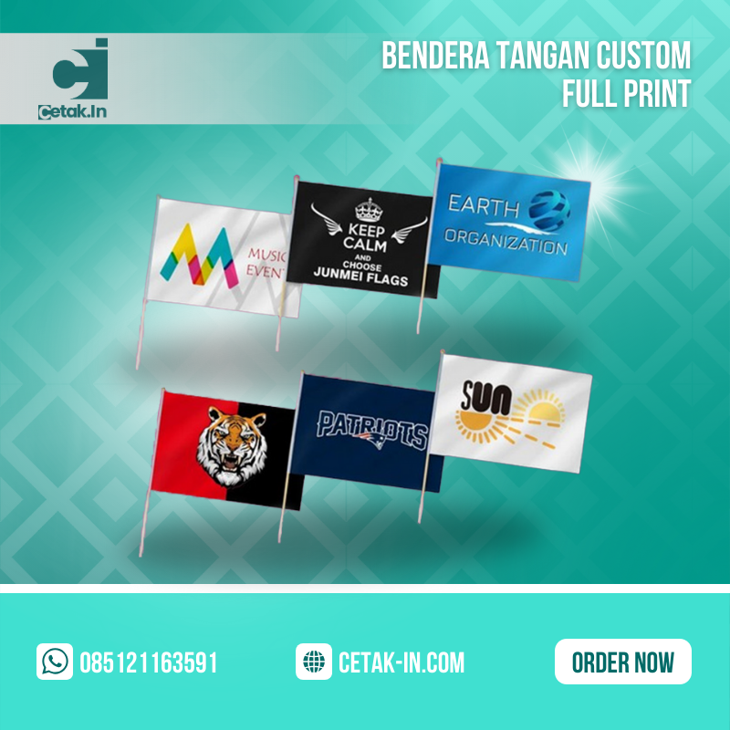 Bendera Tangan Custom Full Print