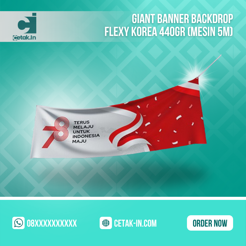Giant Banner Backdrop Flexy Korea 440gr (Mesin 5m)