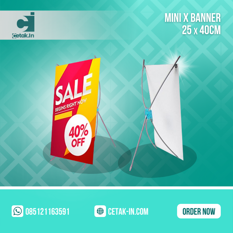 Mini X banner 25x40cm